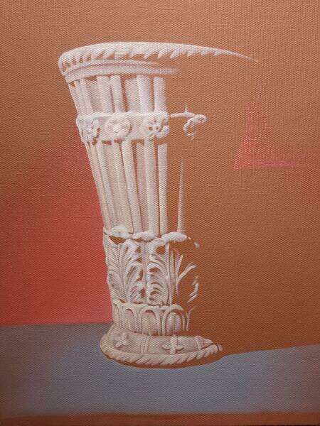 Flower Vase. Still life. Oil on canvas. 9 in. x 12 in.