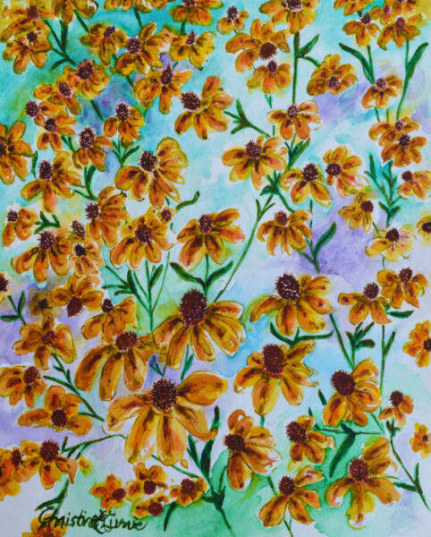 Rudbeckia Triloba, watercolour on paper, 2022 All rights reserved.
