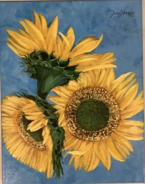 Sunflowers Despair Faith Hope - Acryics