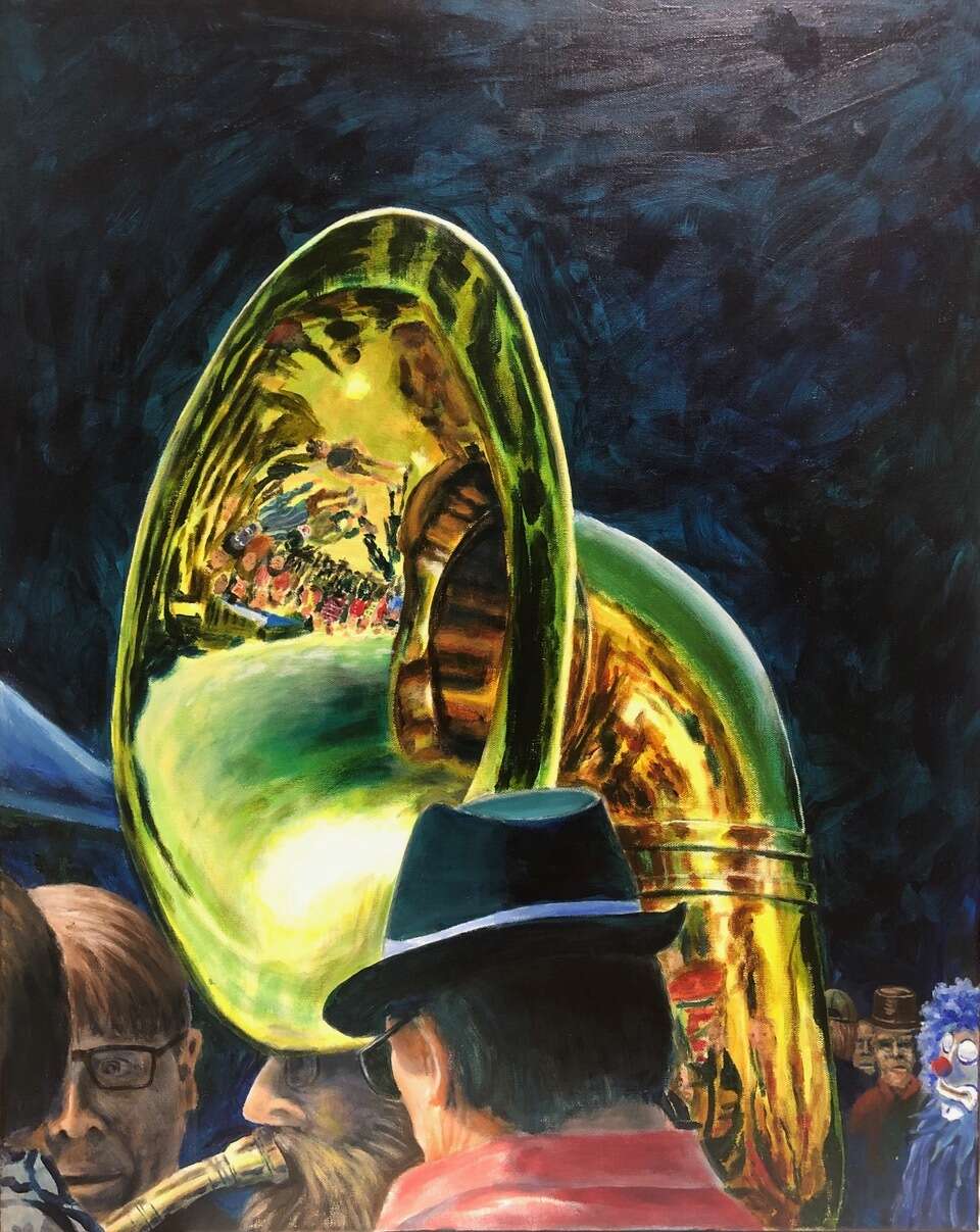  The Tuba Player, Acrylic. 30 X 24