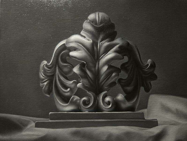 Acanthus. Oil on canvas. 8.75 in. x 11.75 in.