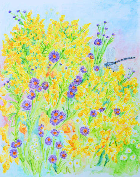 Native and Threatened, permanent watercolour ink pencils on Yupo, 2025. 11"W x 14"H All rights reserved.