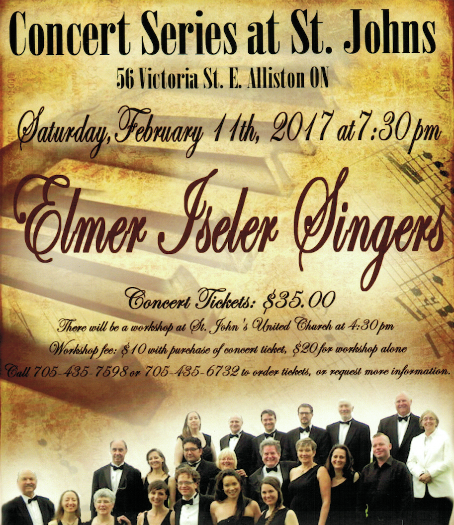 CONCERT SERIES AT ST. JOHNS ~ ELMER ISELER SINGERS
