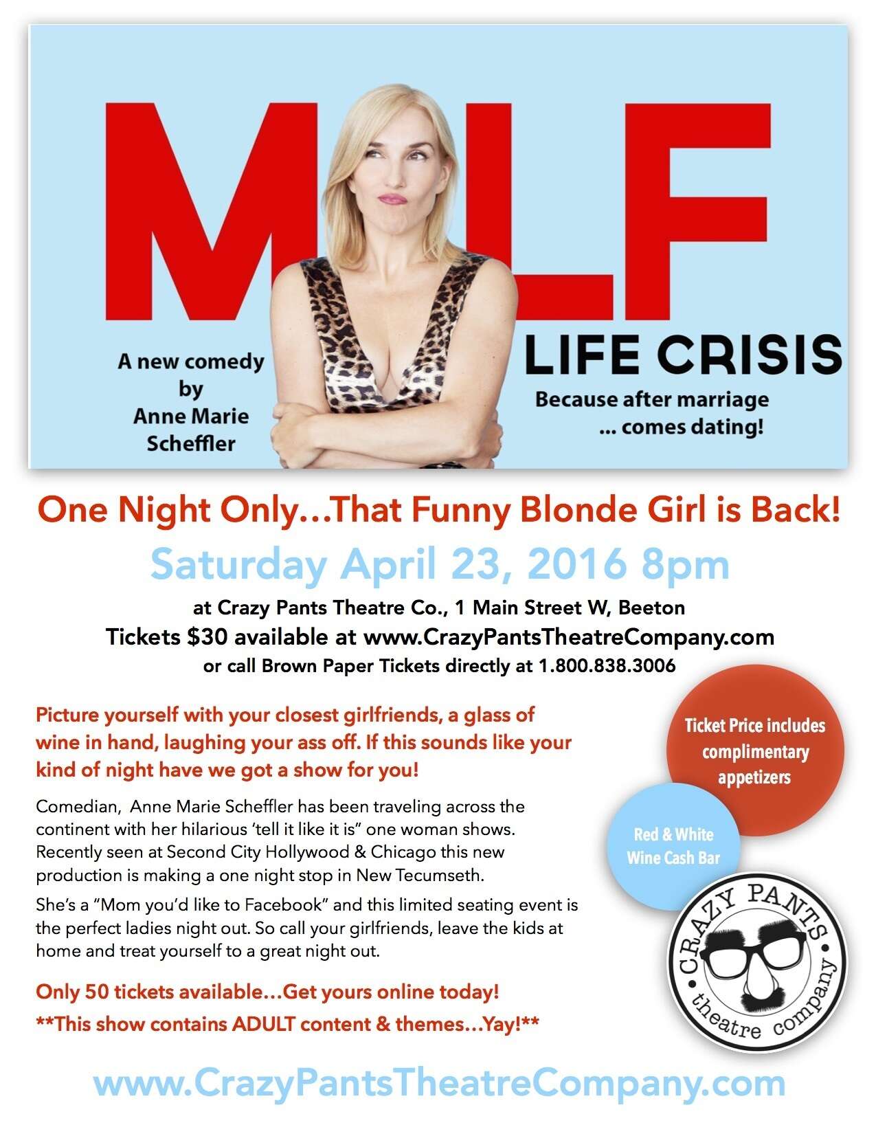 MILF Life Crisis... A New Comedy by Anne Marie Scheffler