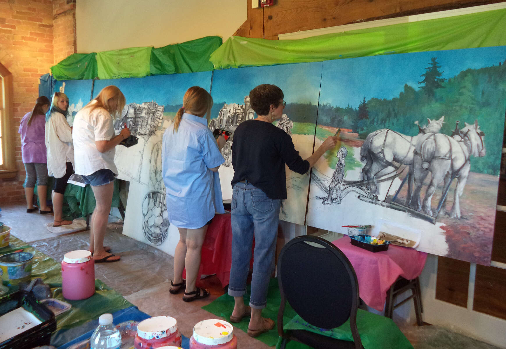 Mural Art Project, Students and Emerging Artists - Day 5