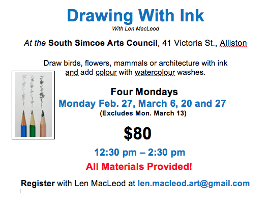 DRAWING WITH INK with Len MacLeod